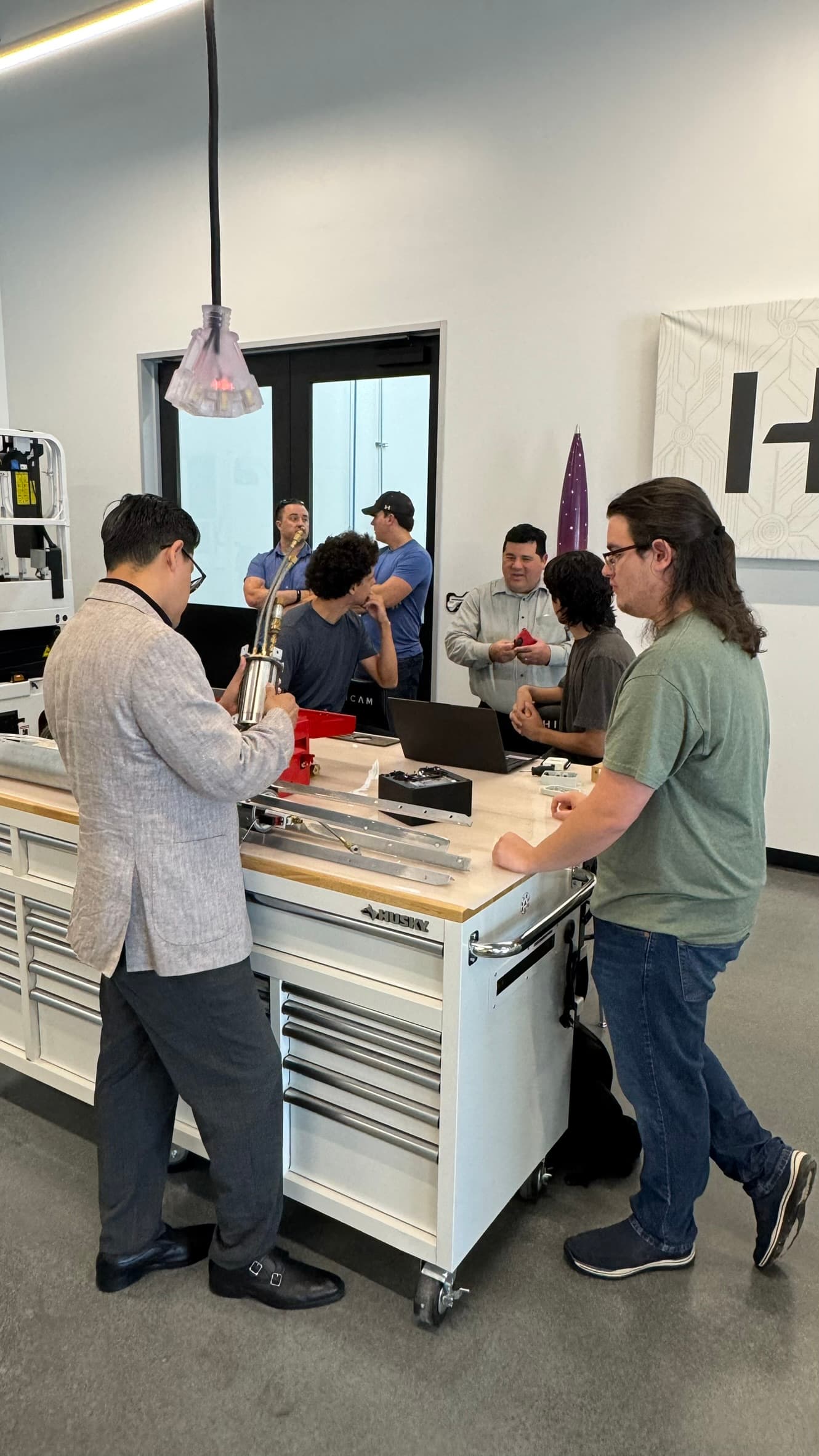 Austin Community College team with their first liquid bi-propellant engine