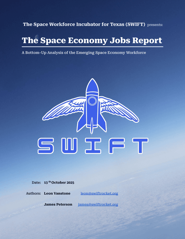 Cover of The Space Economy Jobs Report